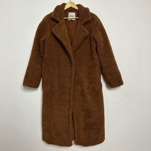 BB DAKOTA LONG SHERPA TEDDY COAT